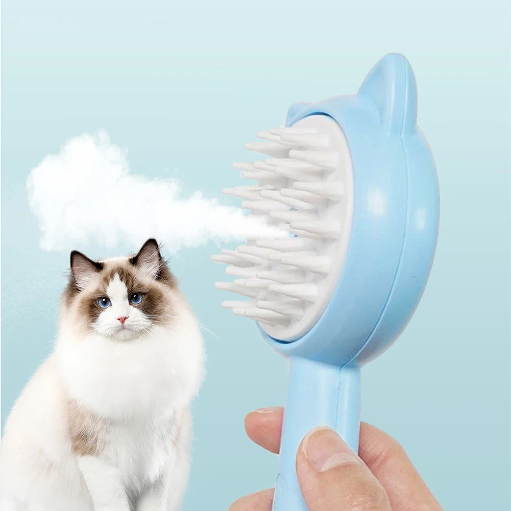 Hair Cleaning Brush with Mist Multifunctional Cat Grooming Brush Rechargeable Self Cleaning Slicker Brush for Pets Dogs & Catsb Pet Products